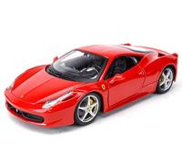 Ferrari 458 Italia F142 2009 Red Burago Diecast Scale Model Car 26003 1:24