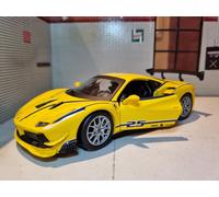 Ferrari 488 Challenge Yellow 1:24 Detailed Diecast Scale Model Car Burago 26307