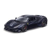 BBurago 1:24 Scale Model Car, Ferrari 488 Pista (2018), Metal, Moving Doors, Blue