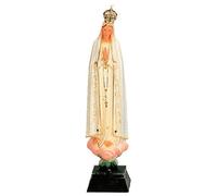 Ferrari & Arrighetti Hand Painted Madonna of Fatima Statue with Gold and Rhinestones (Approx 22cm)