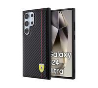 Ferrari Case FEHCS24LN3DUR Carbon Printed Line Black - Galaxy S24 Ultra