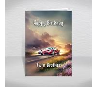 Ferrari Enzo Birthday Card for Twin Brother - Italian Hypercar Legend for Supercar Fans, Collectors & Motorsport Keepsake: Twin Brother Birthday Card (Size A5)