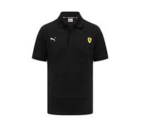 Ferrari F1, Classic Polo, 100% Cotton Jersey, Black, Adult, Official Merchandise (Medium)