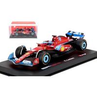 Ferrari F1 SF-24 Team Scuderia Ferrari N 16 3rd Miami GP 2024 Charles Lecrc - With Pilot and Shower Case Red Black Light Blue