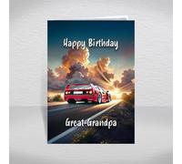 Ferrari F40 Birthday Card for Great-Grandpa - Italian Twin-Turbo Supercar “F40” for Exotic Car Fans & 80s Collectors: Great-Grandpa Birthday Card (Size A5)