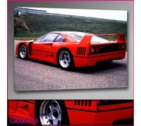 Ferrari f40 Red 1987 Framed Ready To Hang Canvas by whatsonyourwall, Cars Wall Art Sizes from 8" to 40" 8"x12"