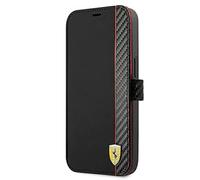 Ferrari FESAXFLBKP13LBK Case for iPhone 13 Pro / 13 6.1 Inch Black On Track Carbon Stripe
