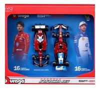 Bburago 1:43 Scale Ferrari SF-25 F1 2025 - Charles Leclerc Two-Car Driver Pack | Official Ferrari Licensed Die-Cast Set | 2025 Scuderia Ferrari Formula 1 Collector's Set