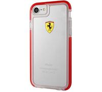 Ferrari Hard Case for iPhone 7 and iPhone 8 (Shockproof - Transparent Red)