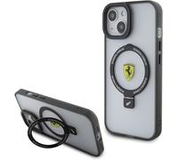 Ferrari Hardcase for iphone 15 6.1" with MagSafe & Ring Stand Transparent - FEHMP15SUSCAH