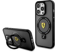 Ferrari Hardcase for iphone 15 Pro 6.1" with MagSafe & Ring Stand Black
