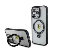 Ferrari Hardcase for iphone 15 Pro 6.1" with MagSafe & Ring Stand Transparent - FEHMP15LUSCAH