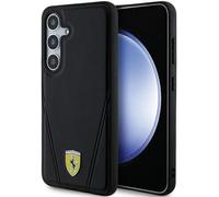 Ferrari Hot Stamp V Lines with MagSafe Hard Case for Samsung Galaxy S24 Black