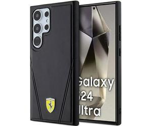 Ferrari Hot Stamp VLine with MagSafe Hardcase for Samsung Galaxy S24Ultra Black