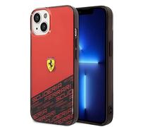 Ferrari Phone Case for iPhone 14 Plus in Red with Scuderia Print, Anti-Scratch PC/TPU, Comfortable & Durable Hard Case with Accessible Ports, Shock Absorption & Signature Logo
