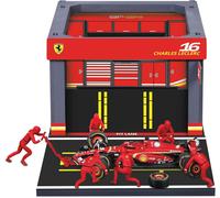 Ferrari Pit Stop F1 Diorama Car Charles Leclerc SF-24 Tire Change 1/43 Bburago