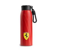 Ferrari Scuderia Logo Water bottle - Red - 600ml | Features a Scudetto badge at the base, Screw - on lid with carry strap, Officially licensed