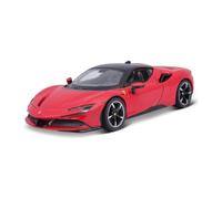 Ferrari SF90 Stradale Red with Black Top 1/24 Diecast Model Car by Bburago 26028