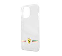 Ferrari Shockproof TPU Case for iPhone 13 Pro Italia Wings model, Transparent