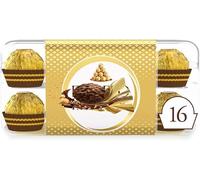Ferraro Rocher Boxed Chocolates 16 Pieces 200g - Luxury Hazelnut Milk Chocolate Gift Box, Crispy Wafer & Whole Hazelnut Chocolates, Premium Chocolate Gift for Christmas