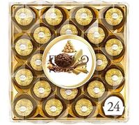 Ferraro Rocher Boxed Chocolates 24 Pieces 300g Chocolate Gift for Christmas | Ferrero Rocher Boxed Chocolates 24 Pieces 300g - Hazelnut & Milk Chocolate Pralines with Crispy Wafer & Hazelnut Filling