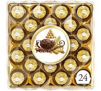 Ferraro Rocher Boxed Chocolates 24 Pieces 300g - Luxury Hazelnut Milk Chocolate Gift Box, Crispy Wafer & Whole Hazelnut Chocolates, Premium Chocolate Gift for Christmas