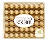 Ferraroo Rocher 48 Piece Chocolate Gift Box, 600g - Milk Chocolate and Hazelnut Elegance for Festive Celebrations