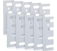 Ferraycle 16 Gauge Steel Hinge Shim Coated Finish Shims 4-1/2" Length x 1-5/8" Width Stainless Steel Door Hole Filler Plate for Door Hinge Repair Kit, Gray(10 Pack)