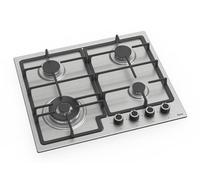 Ferre EL015/W - 60cm Built-in Gas Hob - Stainless Steel Body - Cast Iron Pan Supports- Wok Burner