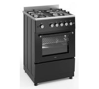 Ferre F6TS40GF-IBL-W 60cm Freestanding Gas Cooker With Wok Burner and Turbo Fan