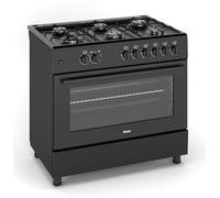 Ferre F9S60G2-BL 90cm Gas Range Cooker With 6 Burner(1 Wok) Gas Hob - Matte Black