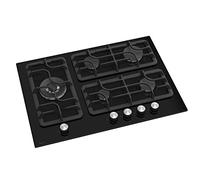 Ferre SL135-70cm Built-in Gas Hob - 5 Burners - Black Glass Body