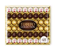 Ferrero Collection Pralines, Chocolate Gift, Chocolate Hamper, Gifts for Christmas, Coconut Raffaello and Dark Chocolate Rondnoir, Box of 48 (518g)