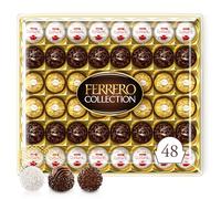 Ferrero Collection Pralines, Chocolate Gift, Wedding Gifts, Chocolate Hamper, Gifts for Women and Men, Coconut Raffaello and Dark Chocolate Rondnoir, Box of 48 (518g)