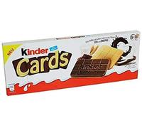 3x Kinder Cards Italian Wafer Biscuit Cookies Biscuits Cookies with Milk & White Chocolate 128g New!