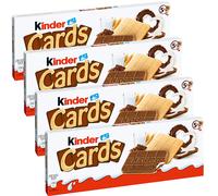Ferrero Kinder Cards Waffle Specialties with Cocoa Cream 128g 4 Pack