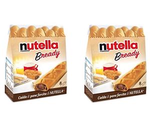 Ferrero: Nutella B-ready a crisp wafer of bread in the form of mini - baguette stuffed with a creamy Nutella * 8 pieces * 5.39 oz (153g) * Pack of 2 [ Italian Import ] by Nutella