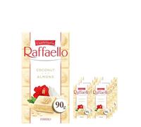 Ferrero Raffaello Coconut & Almond White Chocolate Bar Multipack, Pack of 8 x 90 g