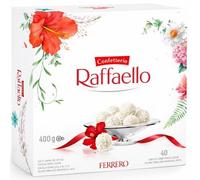 Ferrero Raffaello Pralines, White Chocolate Gift, Gifts for Christmas, Party Chocolate Box, Coconut, Crunchy Whole Almond and Smooth Cream, Box of 40