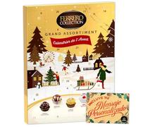 Ferrero Rocher Advent Calendar 2024 with Exclusive Selection of Chocolates: Ferrero Rocher, Cappuccino, RondNoir, Rafaello and Manderly + Customizable Cia&Co Card · Ideal for Families 256 g