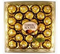 Ferrero Rocher Fine Hazelnut Chocolate 24 Piece Gift Box, Net Wt 10.6 Oz (300g) by Ferrero