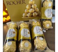 Ferrero Rocher Hazelnut Chocolate Pralines, 4 Packs of 3 Pieces, 37.5g Each Pack, Luxury Gift Box