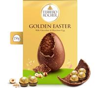 Ferrero Rocher Large Golden Milk Chocolate Easter Egg Hazelnut Egg Includes 6 Ferrero Rocher Perfect For Easter Egg Hunt Great For Gifts Kids & Adults