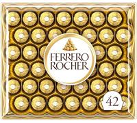 Ferrero Rocher Milk Chocolate Hazelnut Pralines Gift Box 42 Pieces 525g - Luxury Chocolate for CHRISTMAS