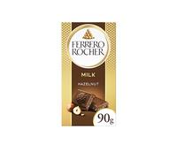 Ferrero Rocher Original Milk Chocolate Bars and Hazelnut, Party Food, Chocolate Hamper, Milk Chocolate with Crunchy Whole Hazelnut and Cocoa Filling, (90g)