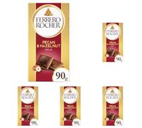 Ferrero Rocher Pecan & Hazelnut Chocolate Bar, 90g (Pack of 5)