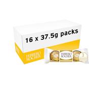 Ferrero Rocher Pralines, Bulk Chocolate Party Box, Birthdays, Gifting, Celebrations, Hazelnut Covered in Milk Chocolate and Nuts, Box of 16 x 3 (48pcs)