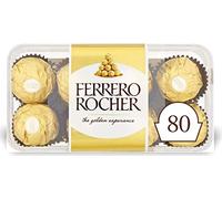 Ferrero Rocher Pralines, Bulk Chocolates Box, Easter Chocolate Gift, Whole Hazelnut Covered in Milk Chocolate and Nut Croquante, Pack of 5 x 16 (80pcs)