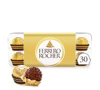 Ferrero Rocher Pralines, Chocolate Gift, Gifts for Women and Men, Chocolate Box, Whole Hazelnut Covered in Milk Chocolate and Nuts, Pack of 30 (375g)