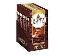 FERRERO ROCHER Premium Chocolate Bar, Milk Chocolate and Hazelnut Bar, 8 bars, 720 g